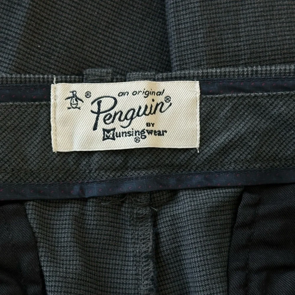Original Penguin Charcoal Checkered Pants‎ Size 33/32